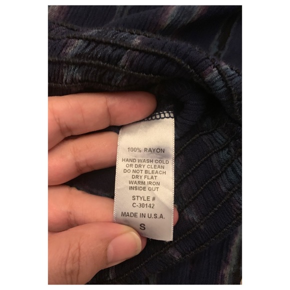 BEST SELLER! Midnight Blue Tie Dye Palazzo Pants - Picture 6 of 6